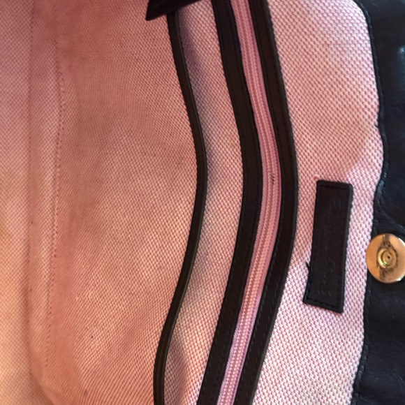 Dooney & Bourke Croc Embossed double handle tassel Bag Brown & Black & key fob - Picture 12 of 16